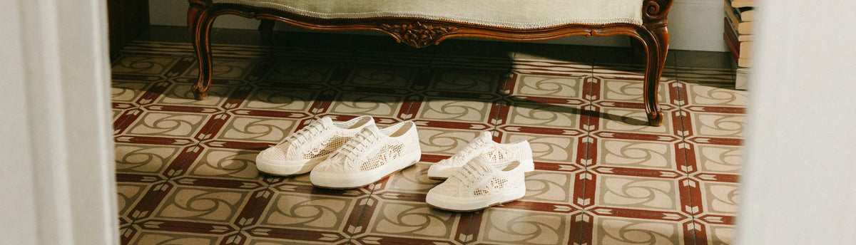 Superga: Elegant Sneakers for Women and Girls Elegant Shoes and Sneakers: Lace, Crochet and Macrame Shoes