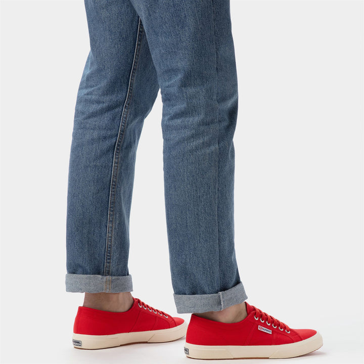Sneakers Classiche Unisex Colore Rosso con Tomaia in Cotone 6