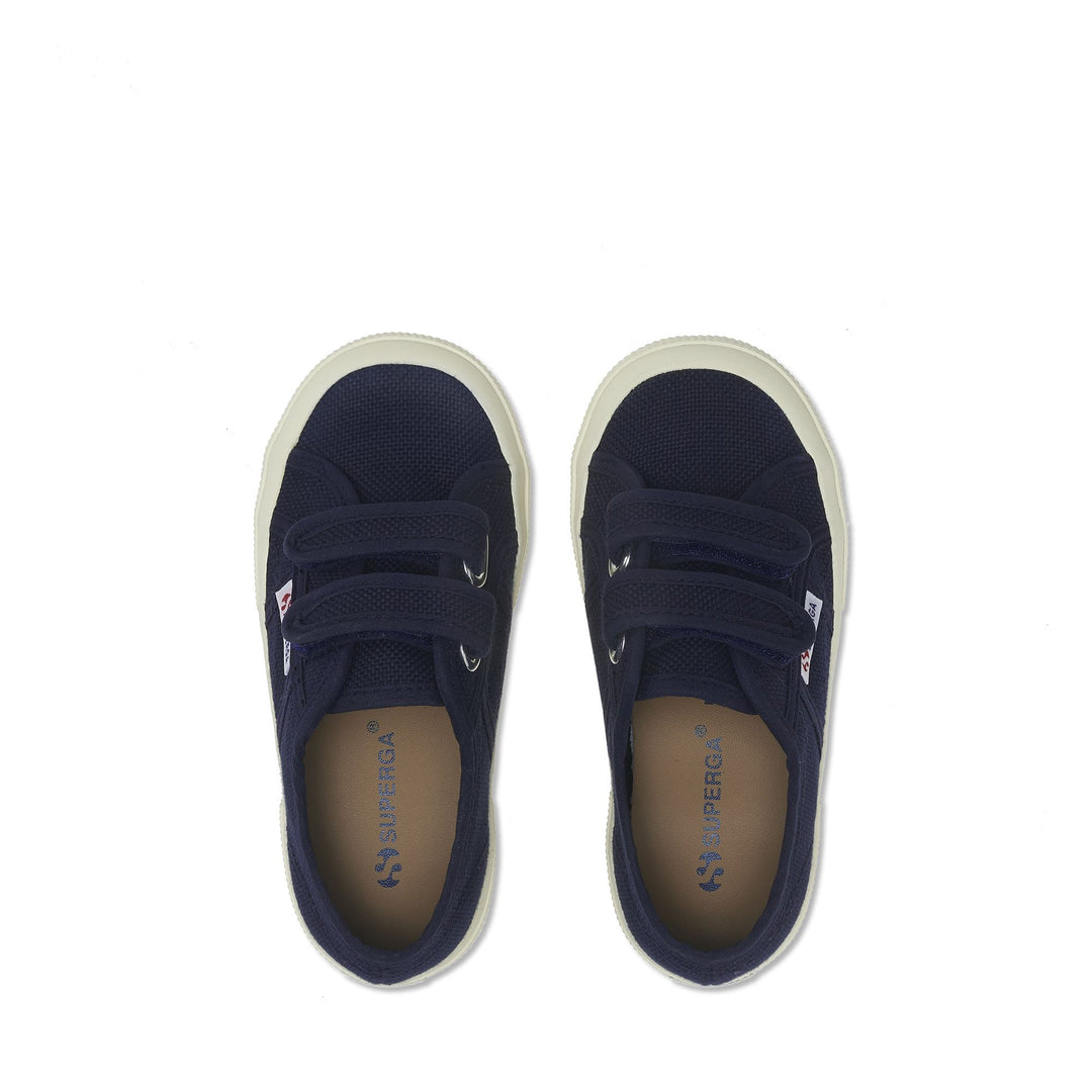 Baskets classiques bleues pour enfants avec tige en coton main