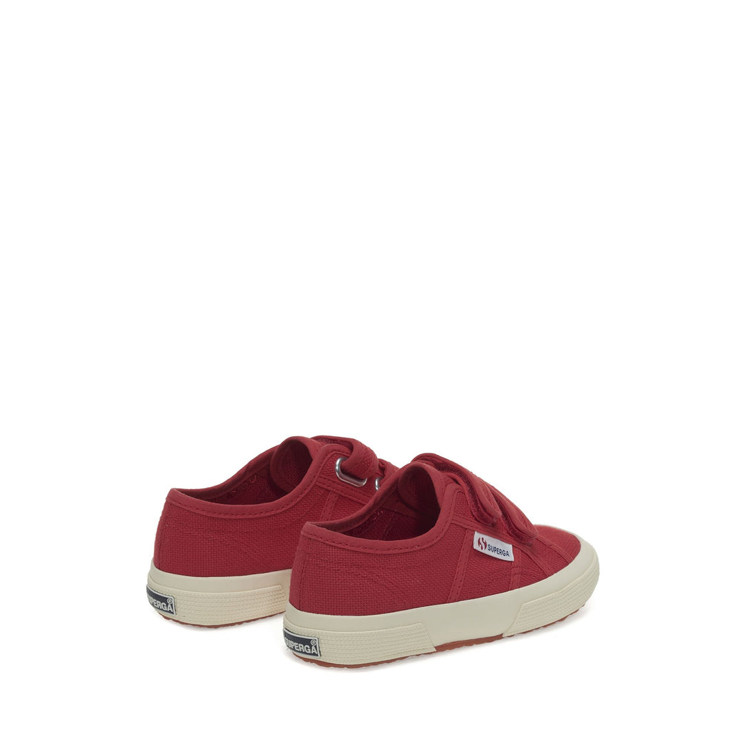 Baskets classiques rouges pour enfants avec tige en coton main