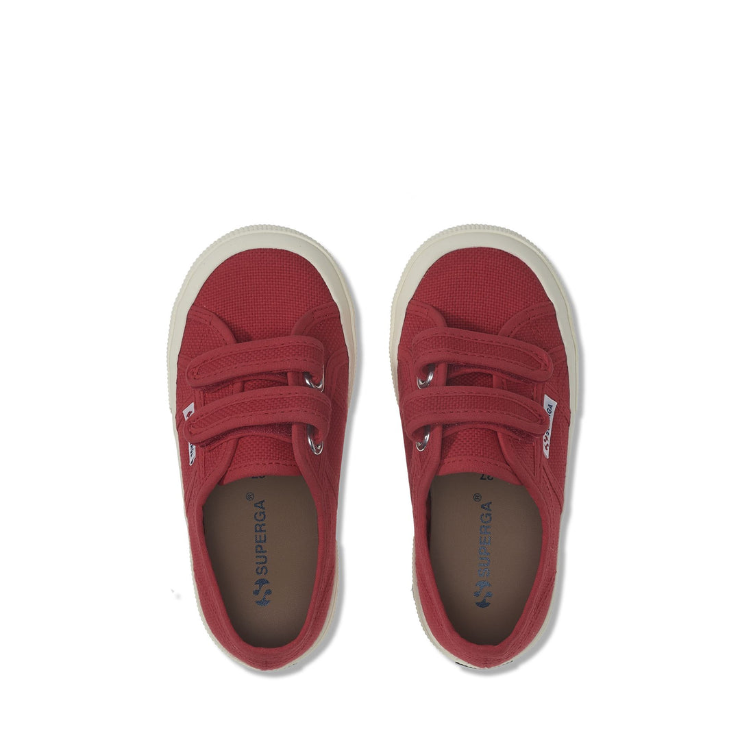 Baskets classiques rouges pour enfants avec tige en coton main