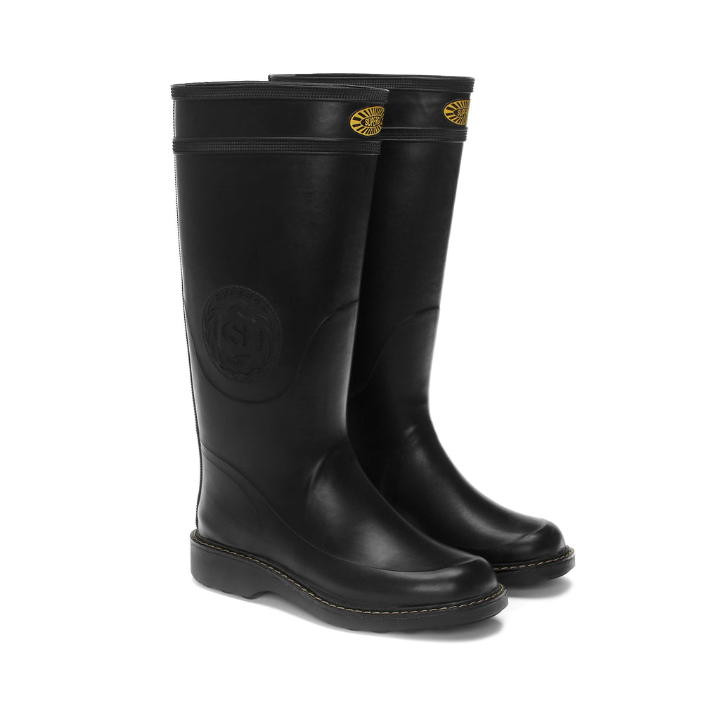 High Rubber Boots Unisex Black Color 02