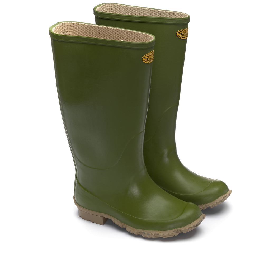 High Rubber Boots Unisex Green Color 02