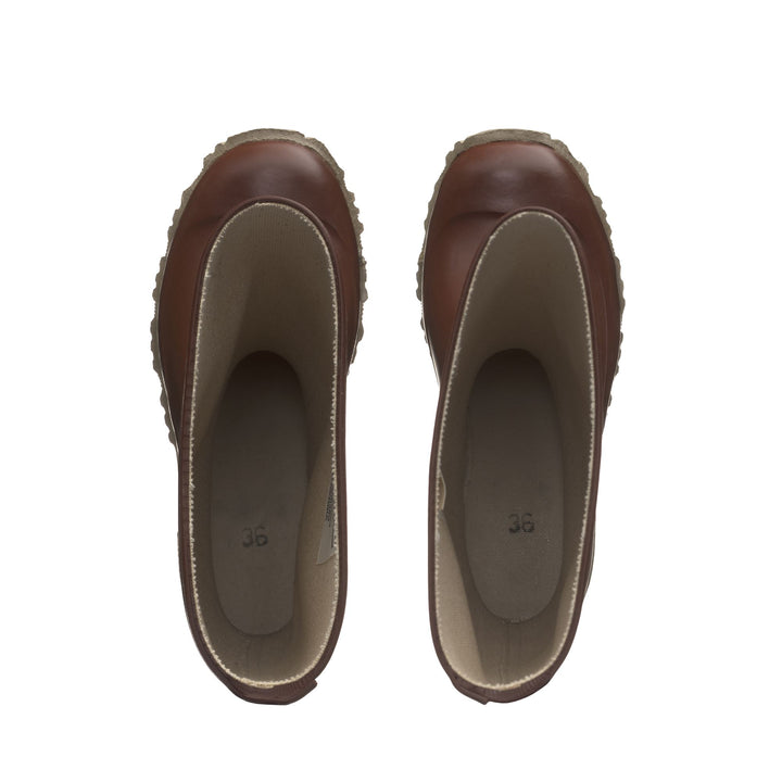 High Rubber Boots Unisex Brown Color 4