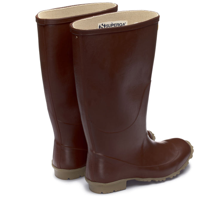High Rubber Boots Unisex Brown Color 3