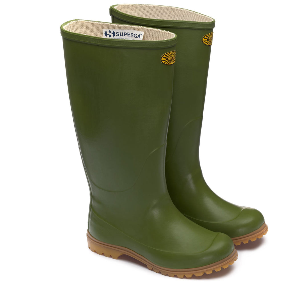 High Rubber Boots Unisex Green Color main