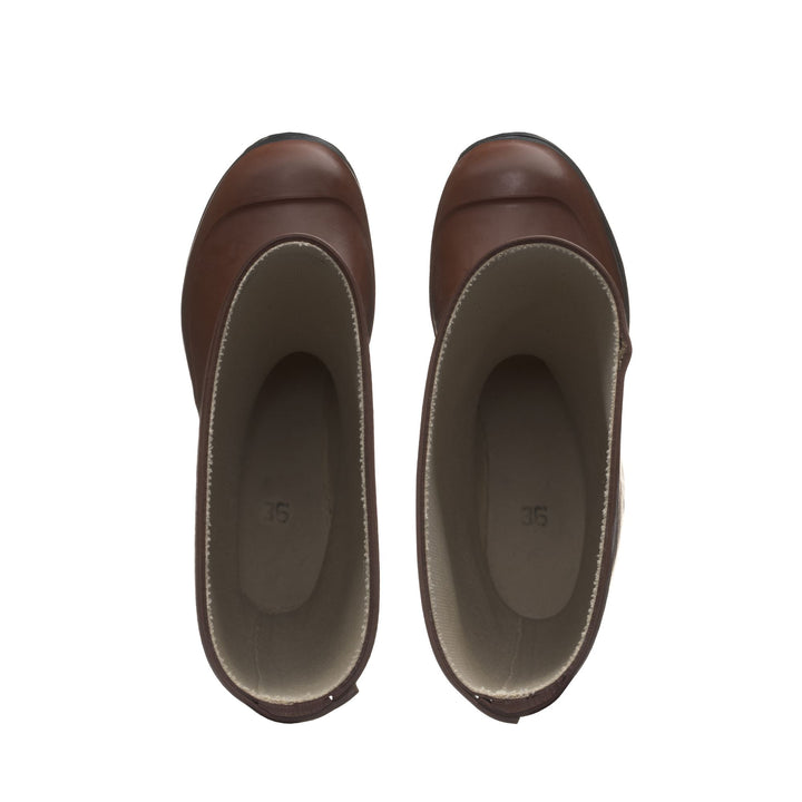 Bottes hautes en caoutchouc unisexes de couleur marron 4