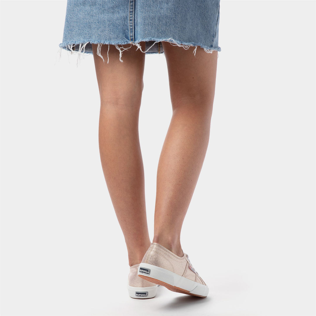 Baskets classiques roses pour femme avec tige en coton main