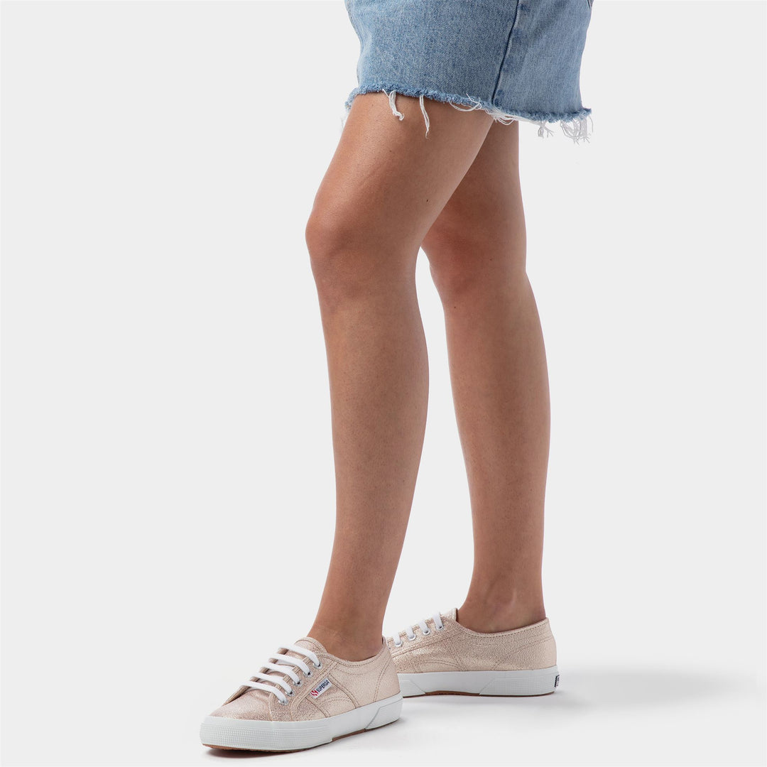 Baskets classiques roses pour femme avec tige en coton main