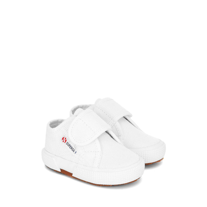 Weiße Kinder-Sneaker mit Obermaterial aus Baumwolle 2