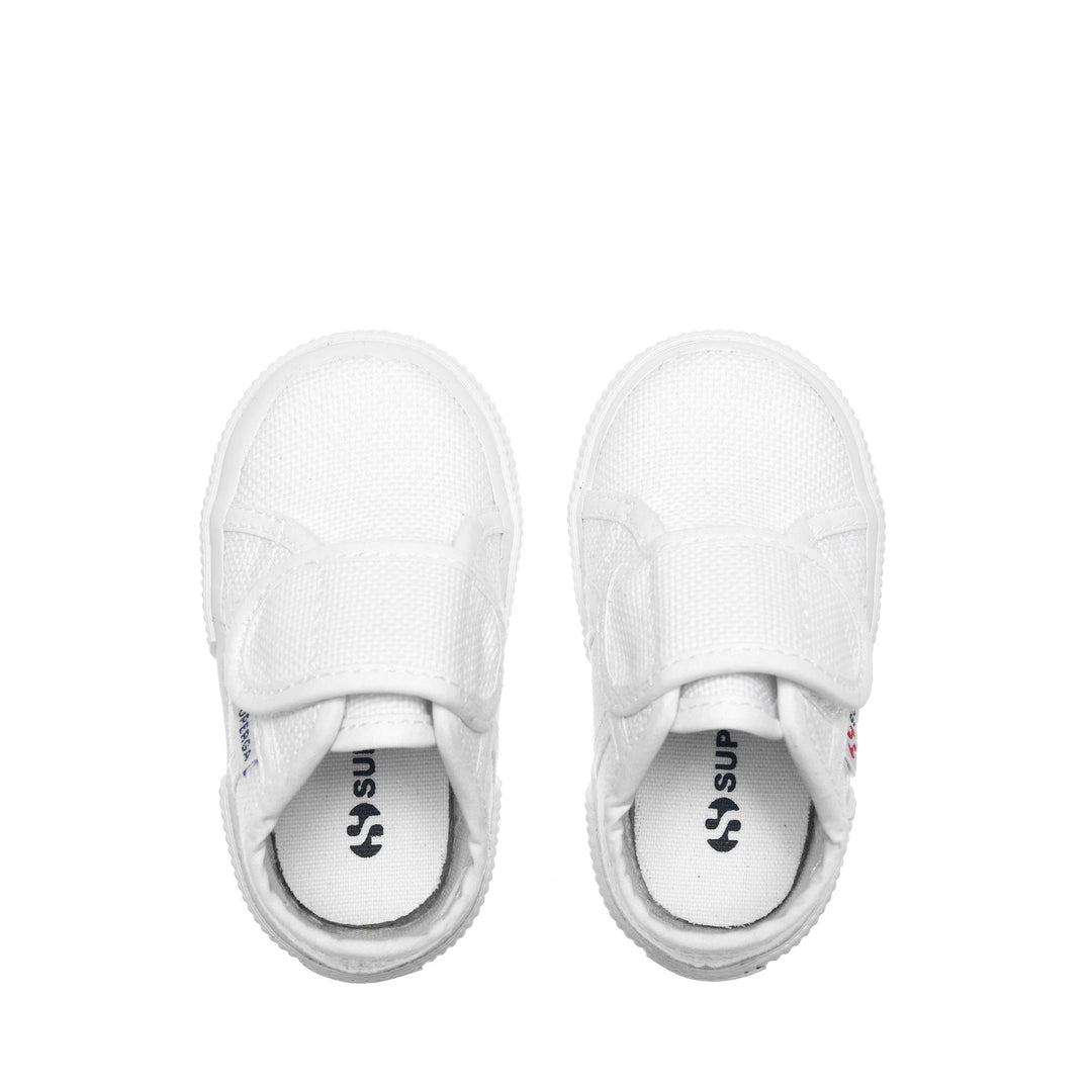 Weiße Kinder-Sneaker mit Obermaterial aus Baumwolle main