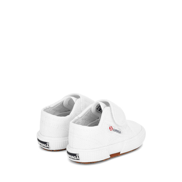 Weiße Kinder-Sneaker mit Obermaterial aus Baumwolle 3