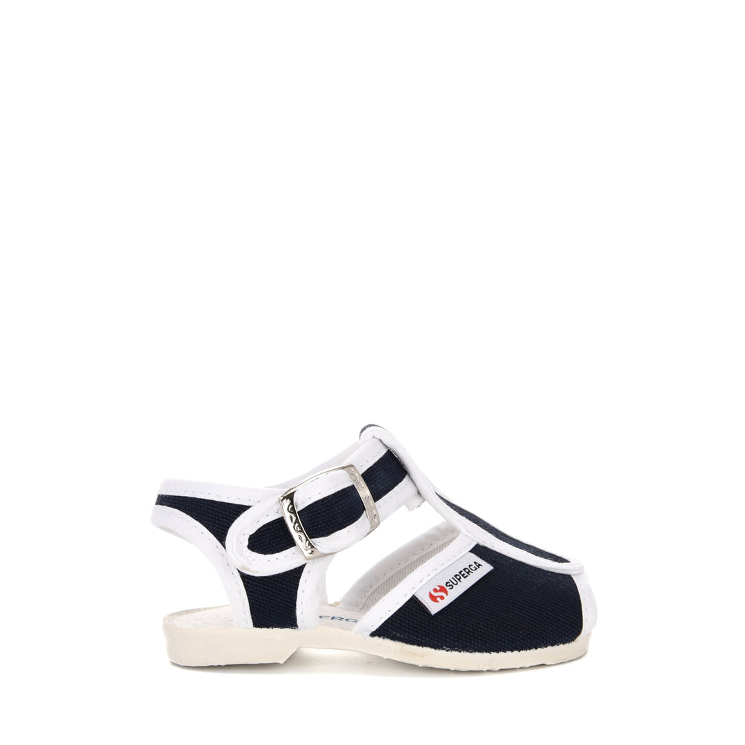 Children's Sandals Blue Color with Cotton Upper 01