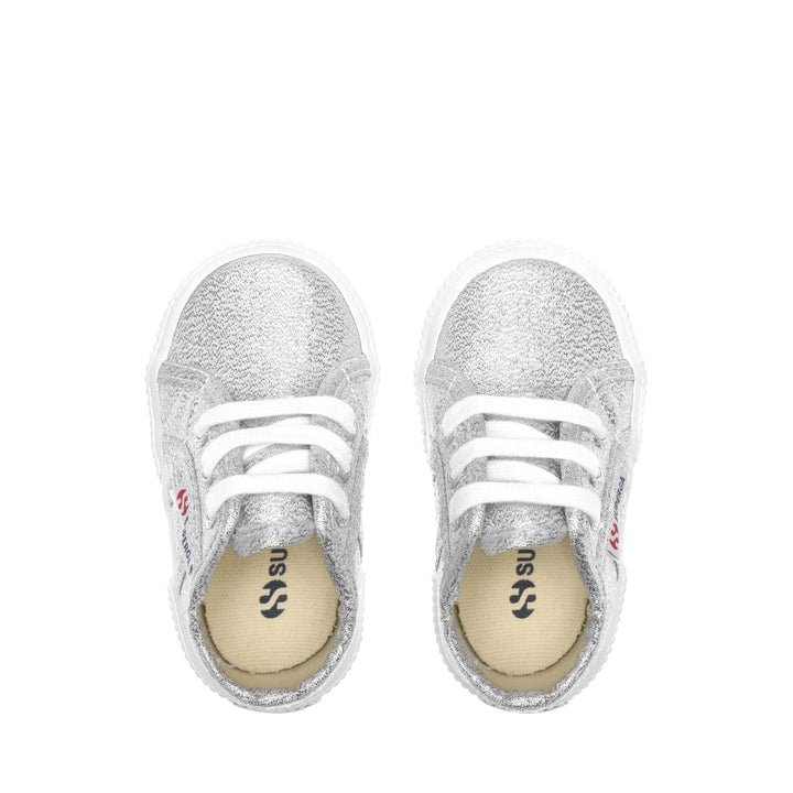 Children's Sneakers Grey Color with Lamé Upper 4