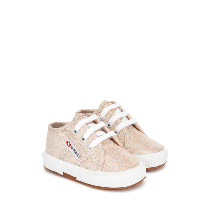 Sneakers per Bambini Colore Rosa Platinum con Tomaia in Lamé 2