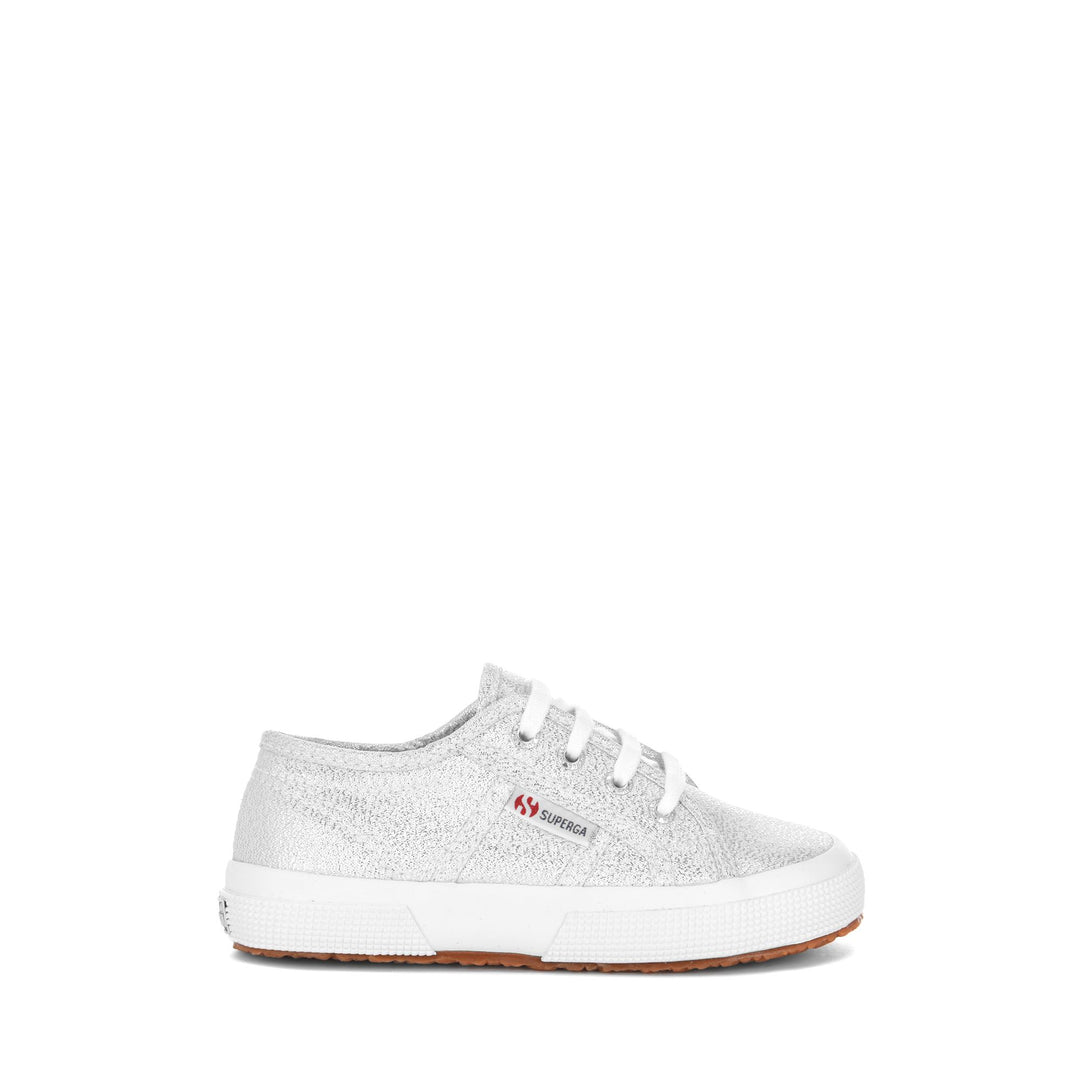 Children's Sneakers Grey Color with Lamé Upper 01