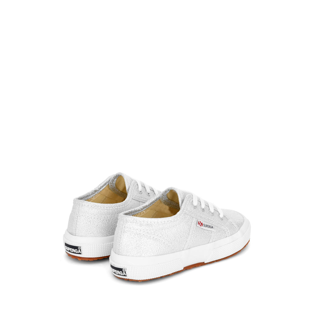 Klassische graue Mädchen-Sneaker mit Obermaterial aus Lamé main