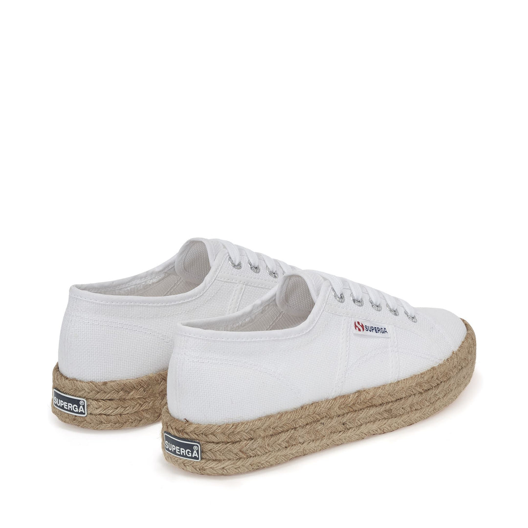 Zapatillas blancas de plataforma para mujer con parte superior de algodón main