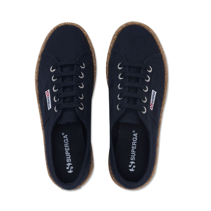 Woman's Platform Blue Sneakers with Cotton Upper 4
