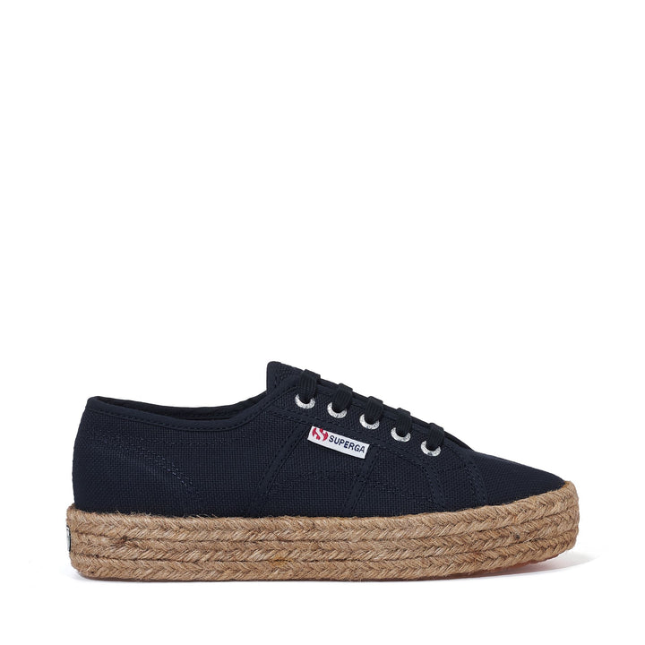 Woman's Platform Blue Sneakers with Cotton Upper 1