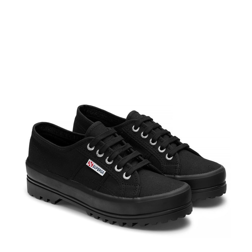 Unisex Black Low Cut Sneakers with Cotton Upper 02
