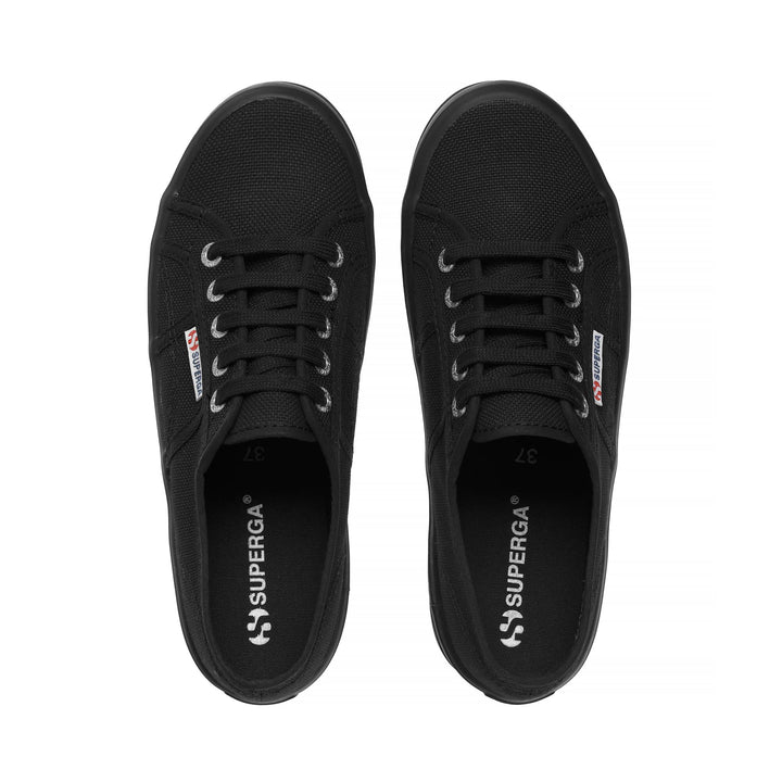 Schwarze Low Cut-Sneakers mit Obermaterial aus Baumwolle 4