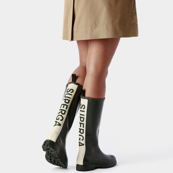 Botas Altas de Goma Unisex Color Verde 7