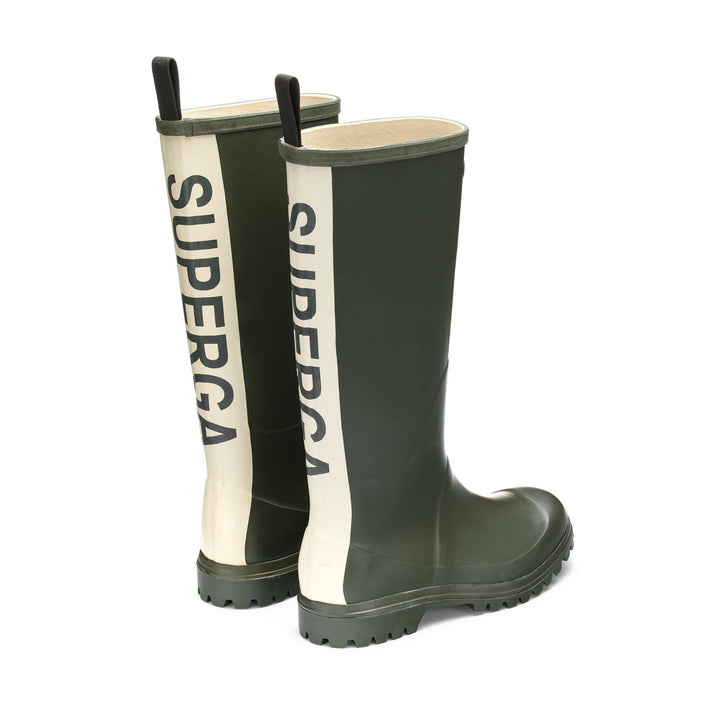 Botas Altas de Goma Unisex Color Verde 3