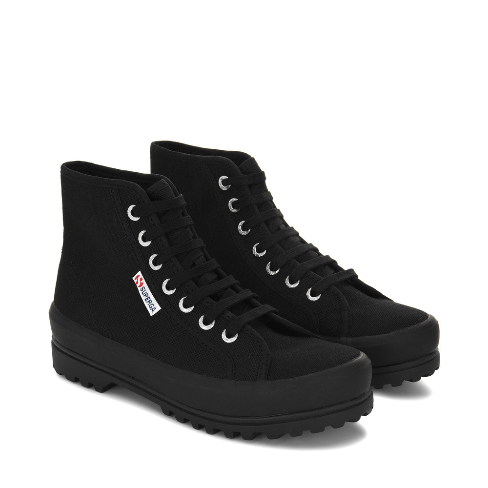 Unisex Full Black Ankle Boots with Cotton Upper 02