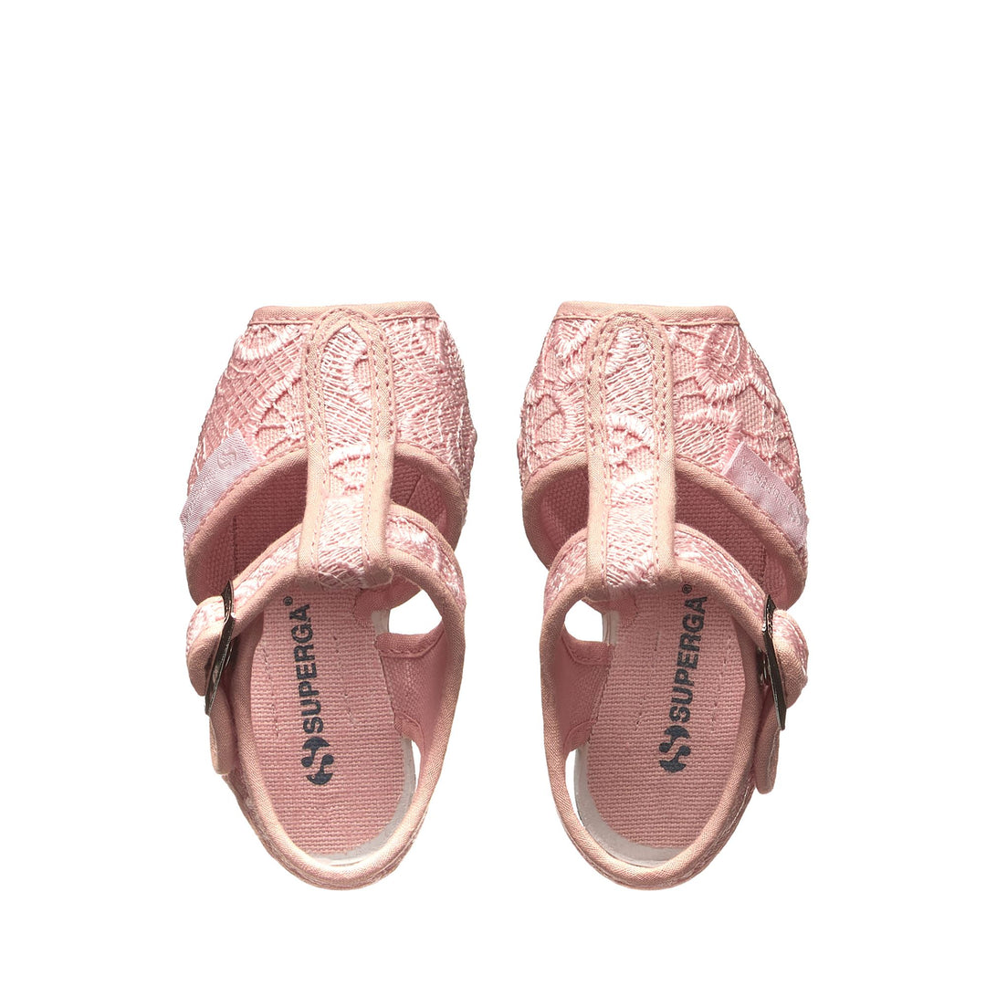 Girl's Pink Sandals with Cotton Upper main