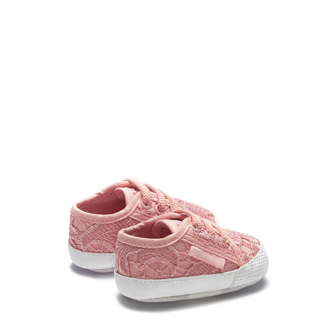 Girl's Low Cut Sneakers Pink with Macramé Lace Upper main