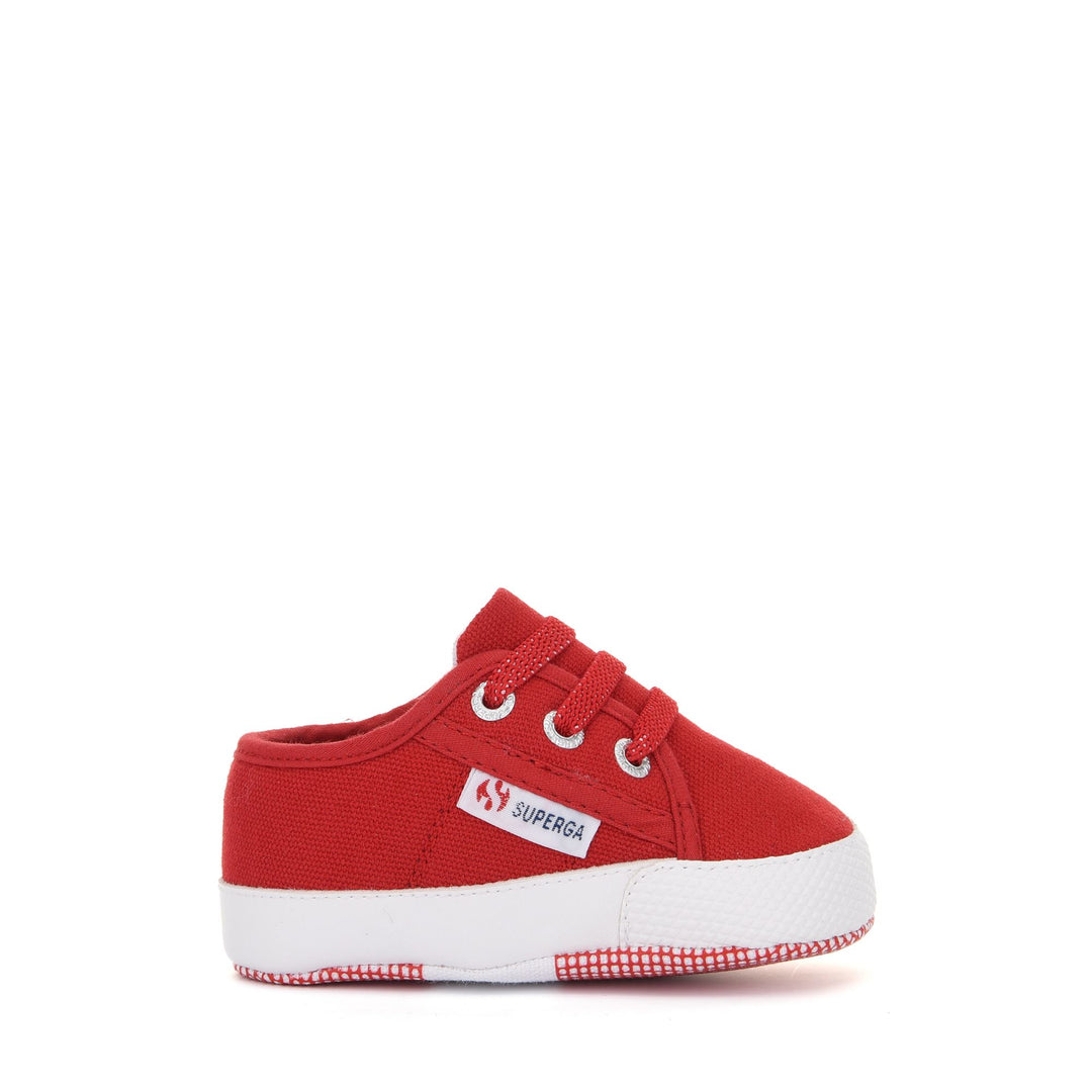 Children's Low Cut Sneakers in Red with Cotton Upper 01
