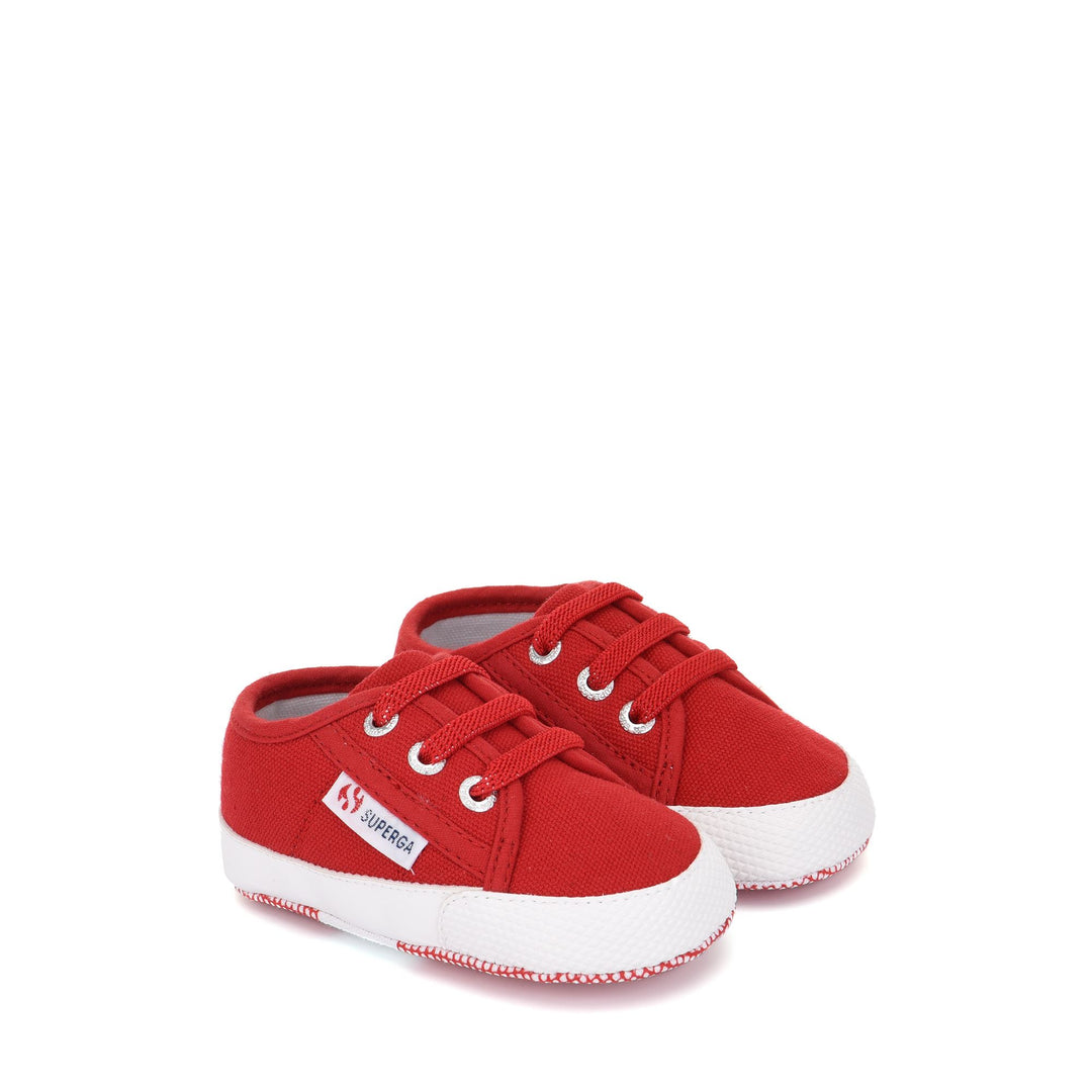 Children's Low Cut Sneakers in Red with Cotton Upper main