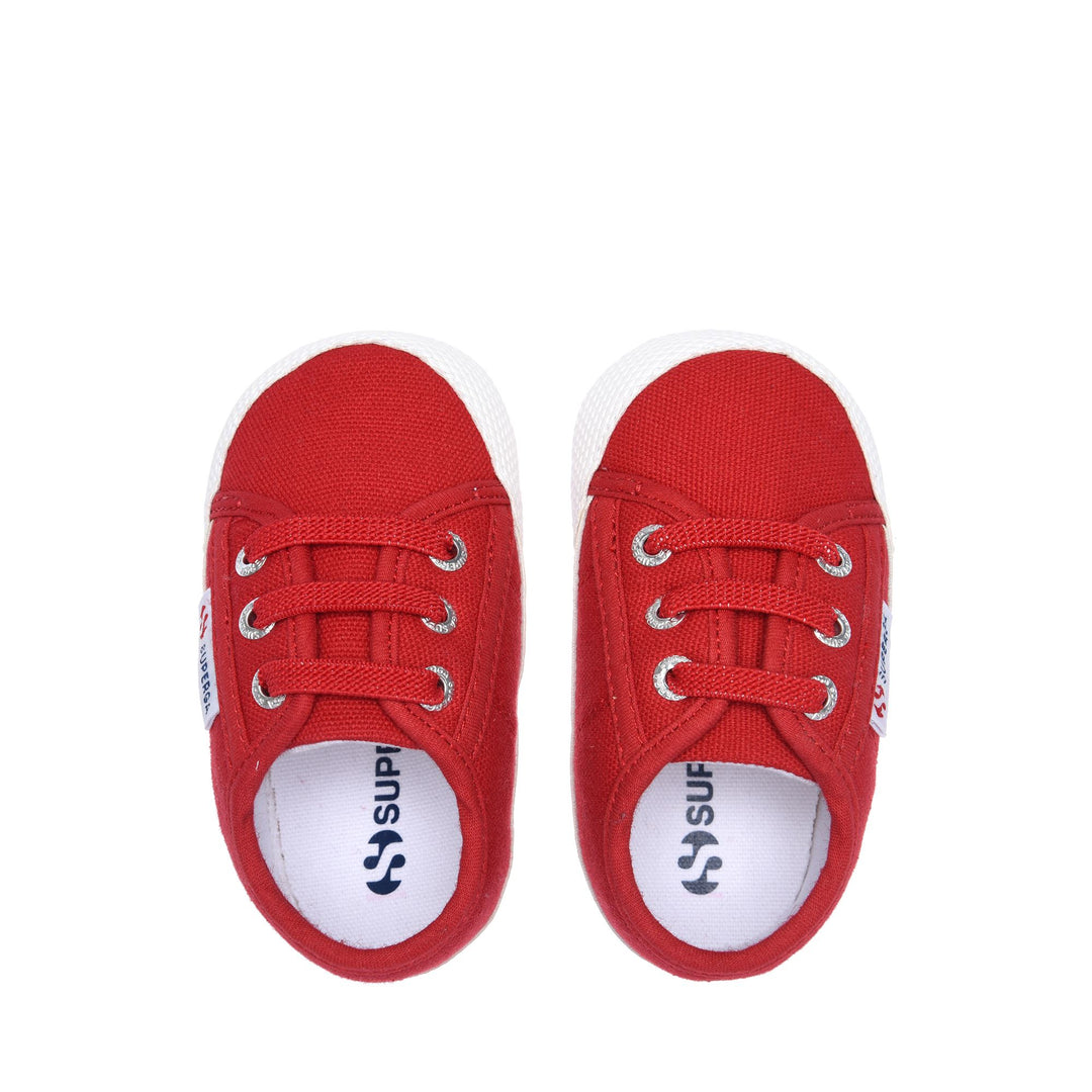 Children's Low Cut Sneakers in Red with Cotton Upper main