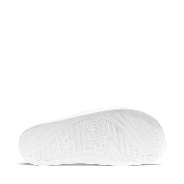 Claquettes unisexes blanches avec semelle en caoutchouc 5
