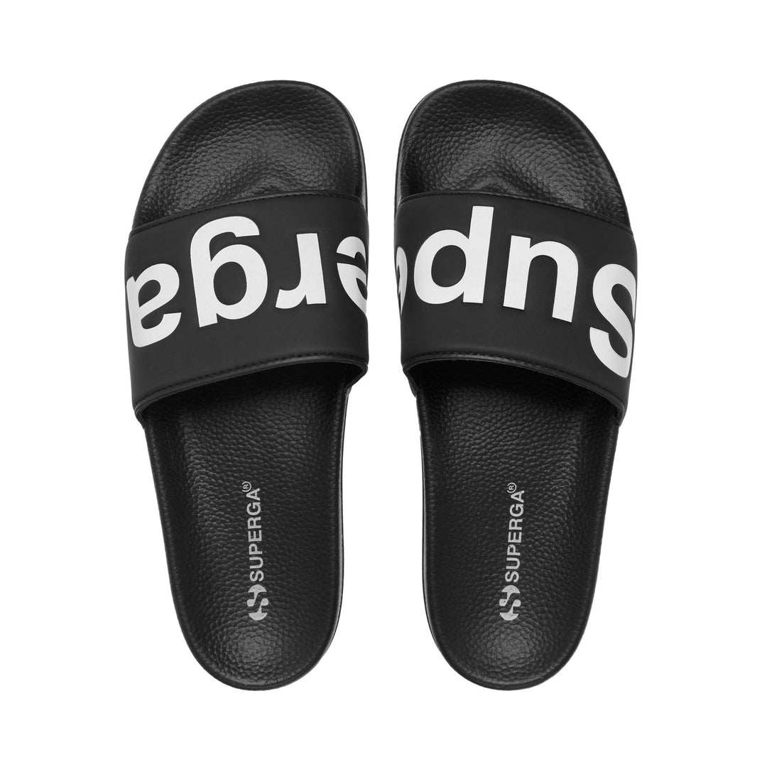 Unisex Black Slides with Rubber Sole main