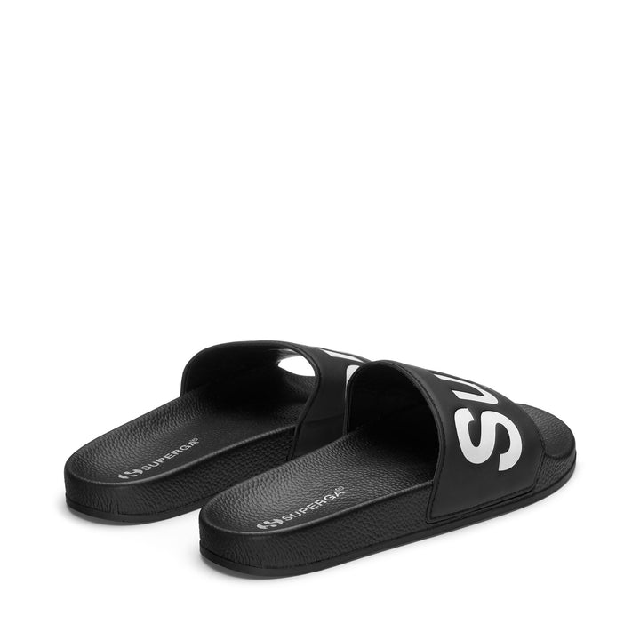Unisex Black Slides with Rubber Sole 3