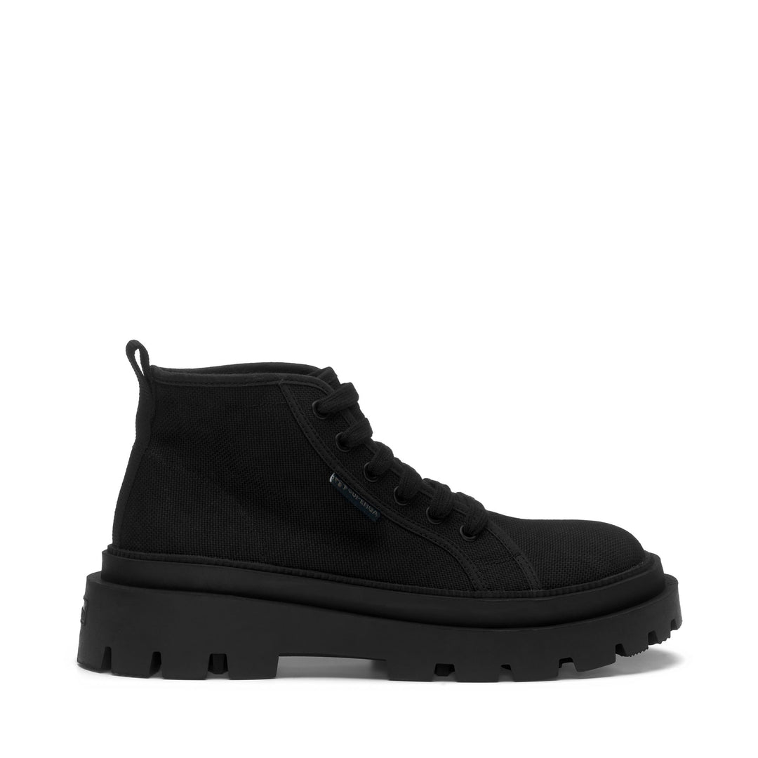 Woman's Ankle Total Black Boots with Cotton Upper 01