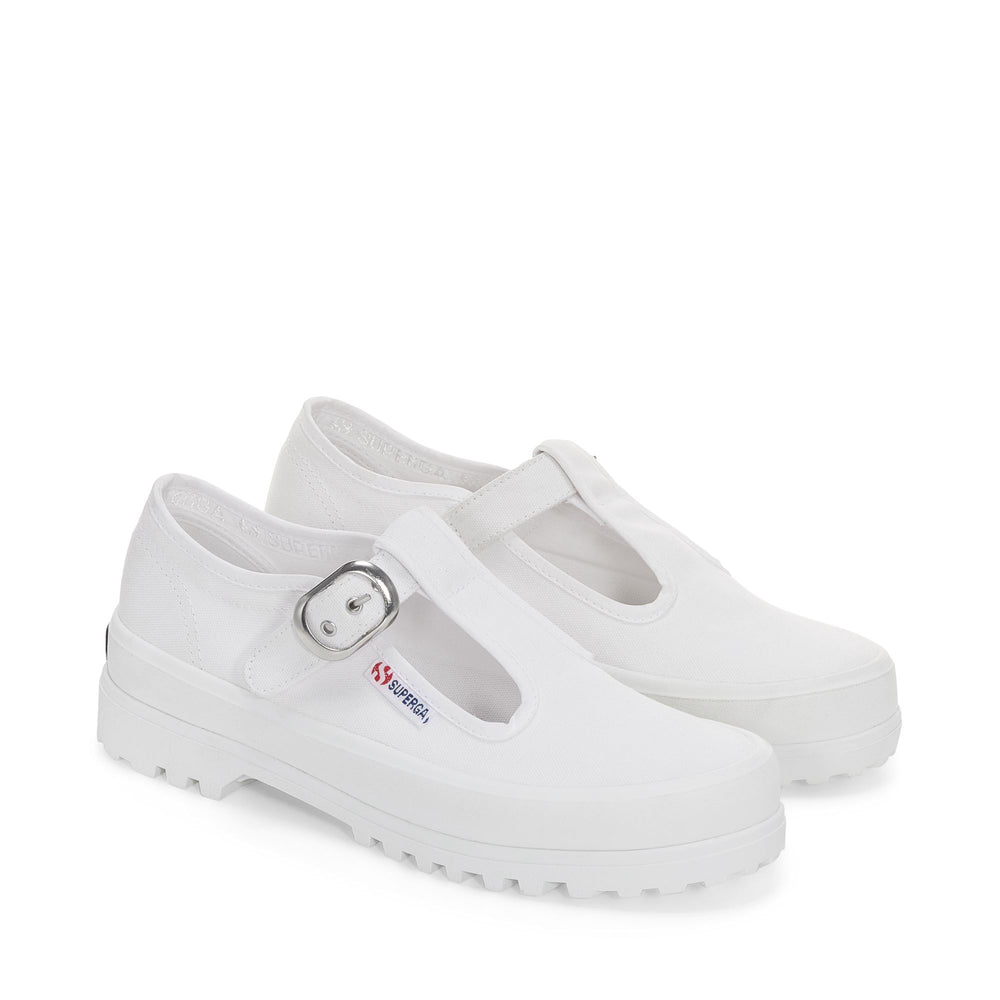 Woman's Low Cut White Sneakers with Cotton Upper 02