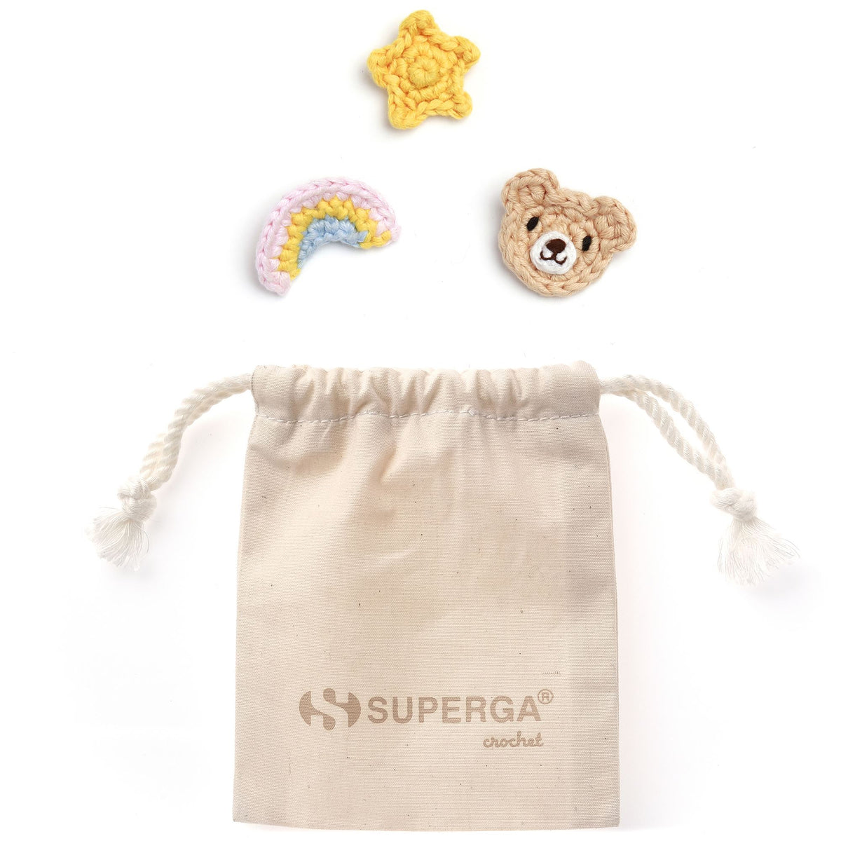 CROCHET PIN BABY SET - Piccoli Accessori - Charms per lacci delle scarpe - Donna - Beige-Yellow-Azure
