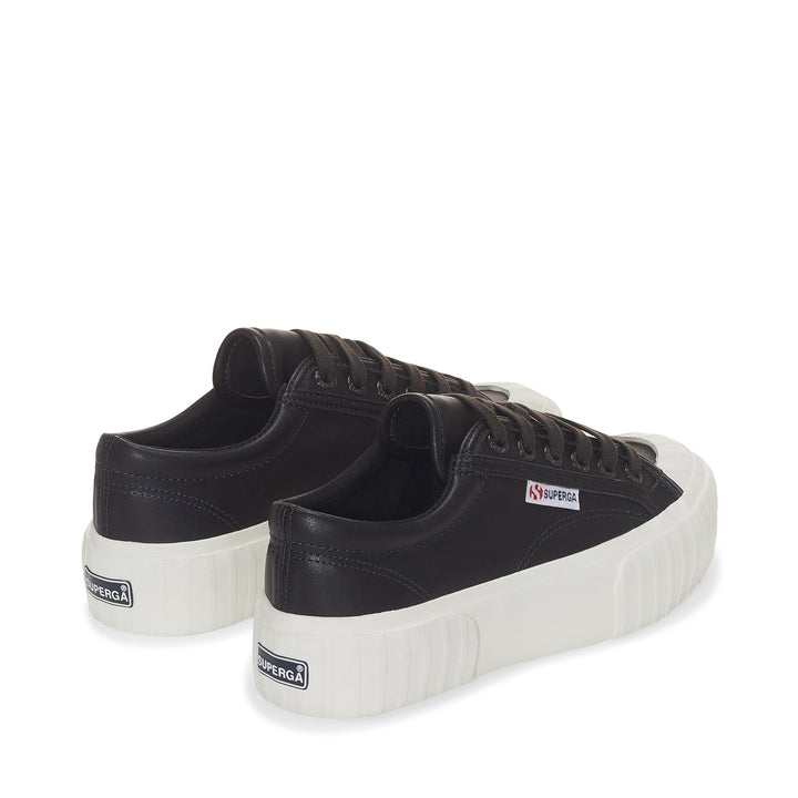 Woman's Black Platform Sneakers with Cotton Upper 3