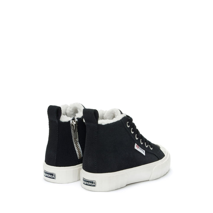 Kid's Mid Cut Sneakers Blue with Suede Upper 3