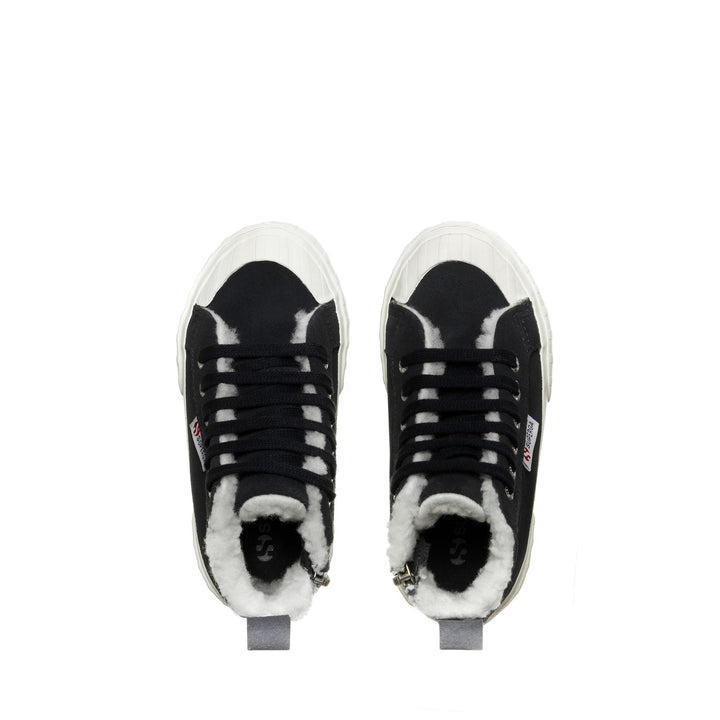 Kid's Mid Cut Sneakers Blue with Suede Upper 4