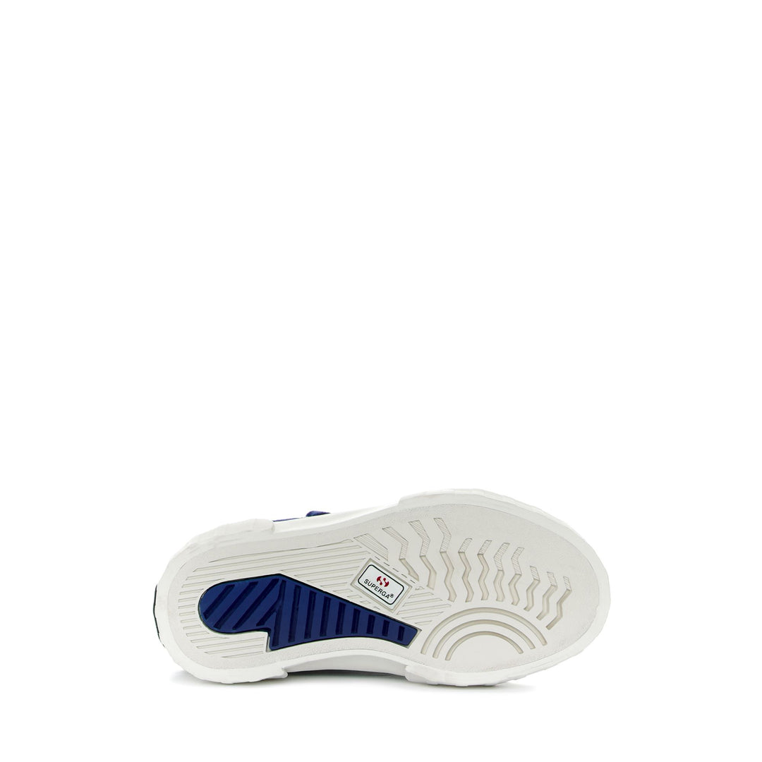 Kid's Mid Cut Sneakers Blue with Suede Upper main