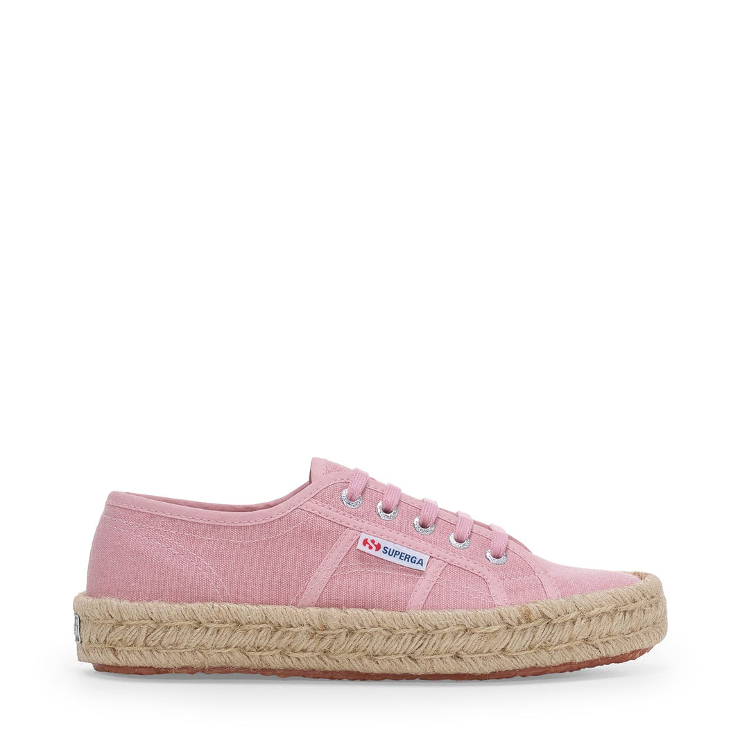 Woman's Low Cut Pink Sneakers with Cotton Upper 01