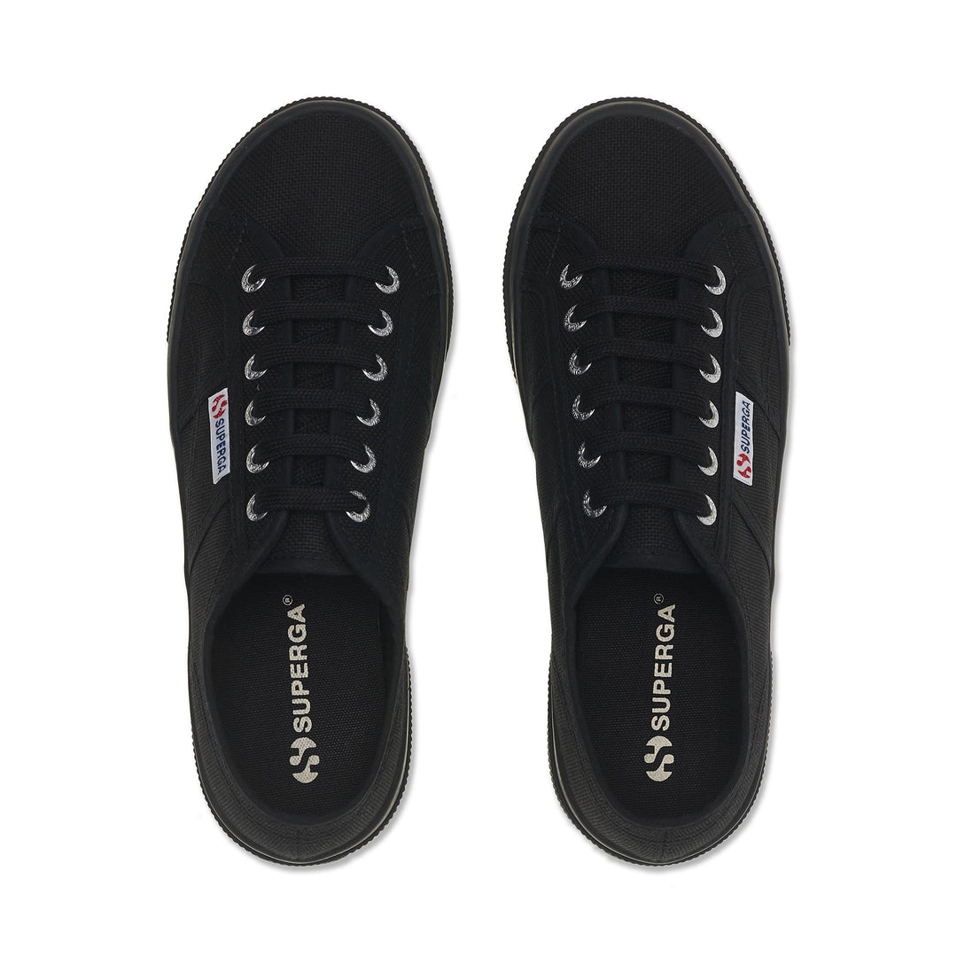 Unisex Platform Full Black Sneakers with Cotton Upper main