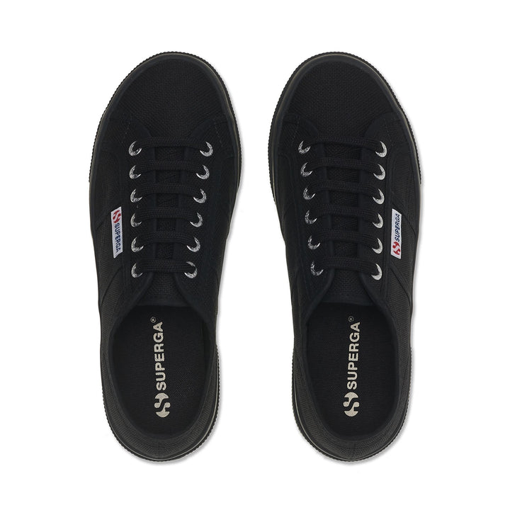 Unisex Platform Full Black Sneakers with Cotton Upper 4