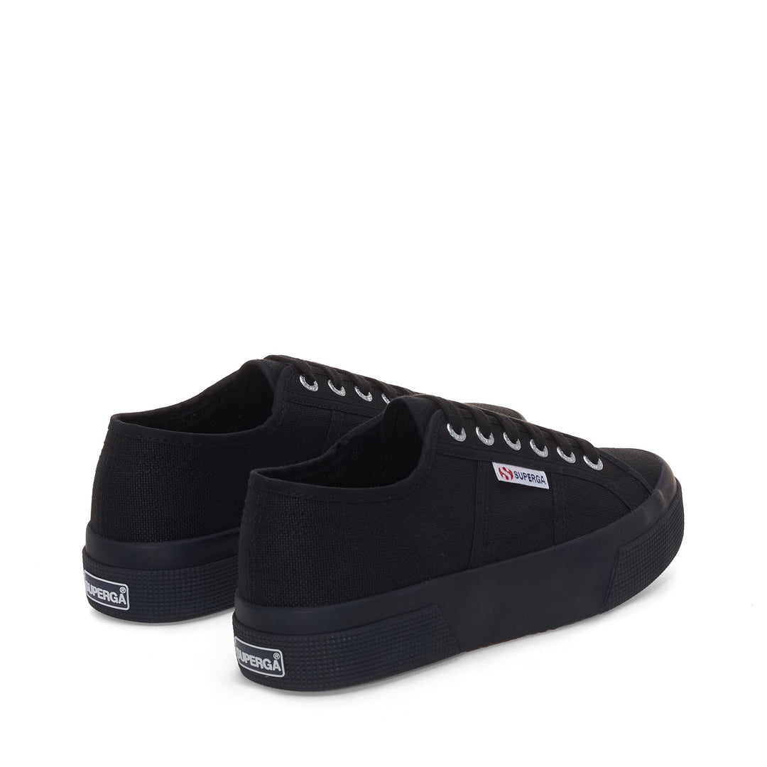 Unisex Platform Full Black Sneakers with Cotton Upper main
