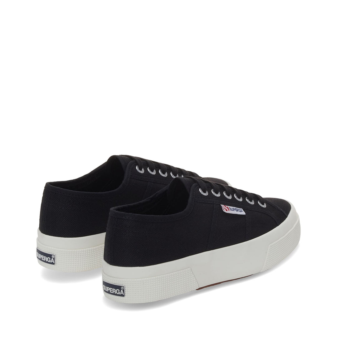 Unisex Black Platform Sneakers with Cotton Upper main