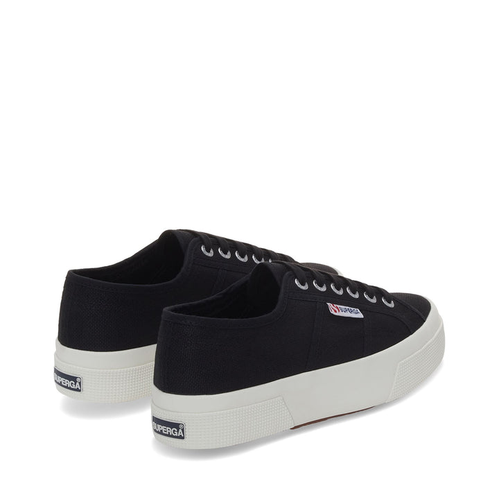 Unisex Black Platform Sneakers with Cotton Upper 3